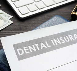 Dental insurance form on desk